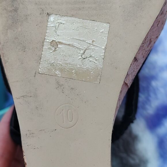 Torrid black suede kork wedge heels Sz 10 - Picture 7 of 7